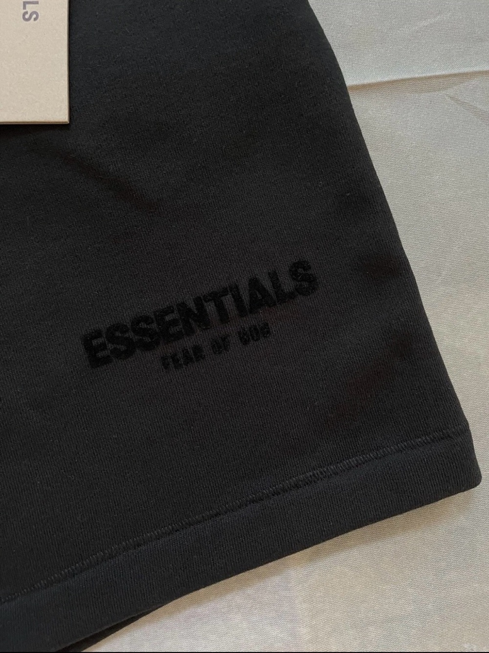Fear of God ESSENTIALS Men’s Black Drawstring Athletic Shorts - Picture 2 of 6